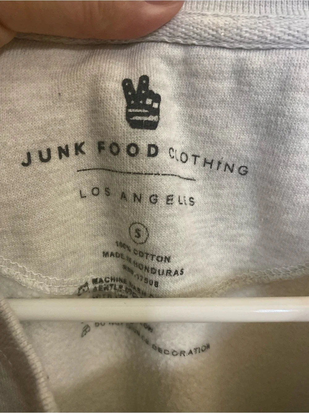 Grateful Dead Junk Food Clothing Light Gray Graphic Crewneck